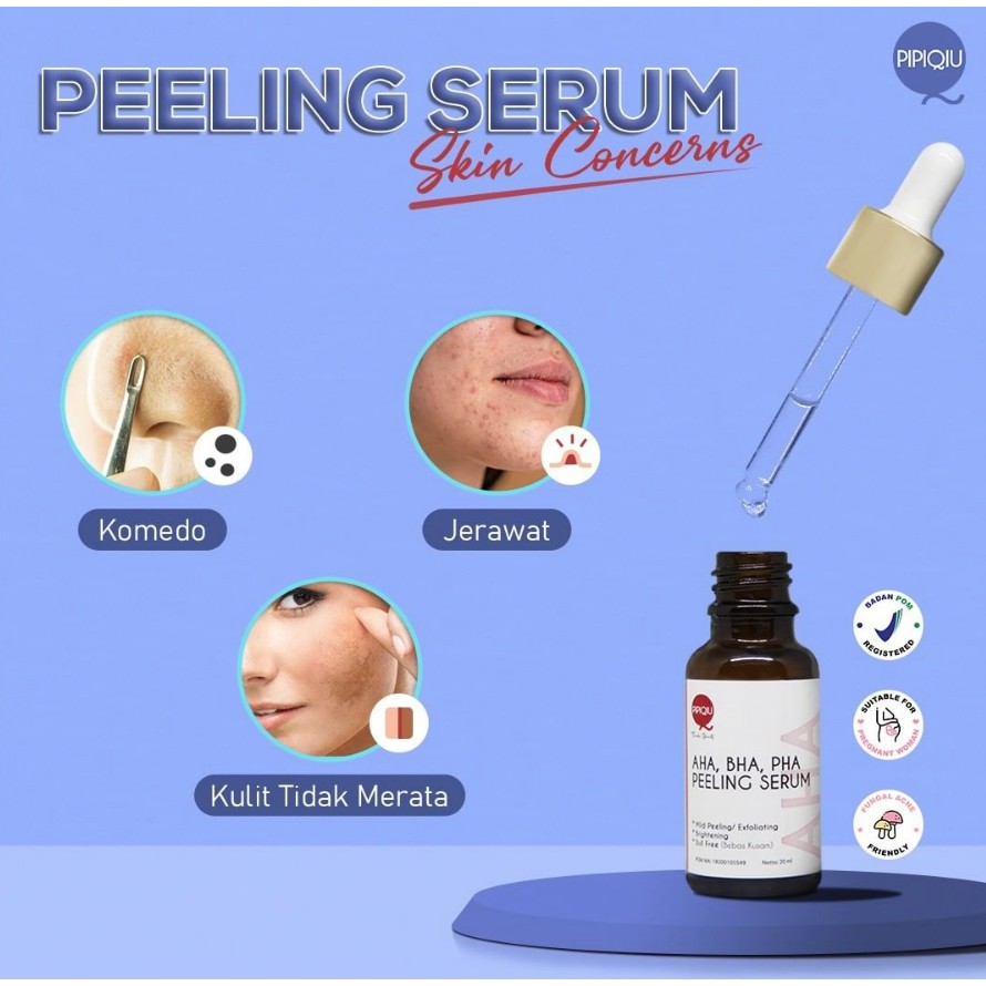 Pipiqiu Serum Peeling Solution AHA BHA PHA 20ml Gold Serum Hyaluronic Serum Niaciamide somethinc