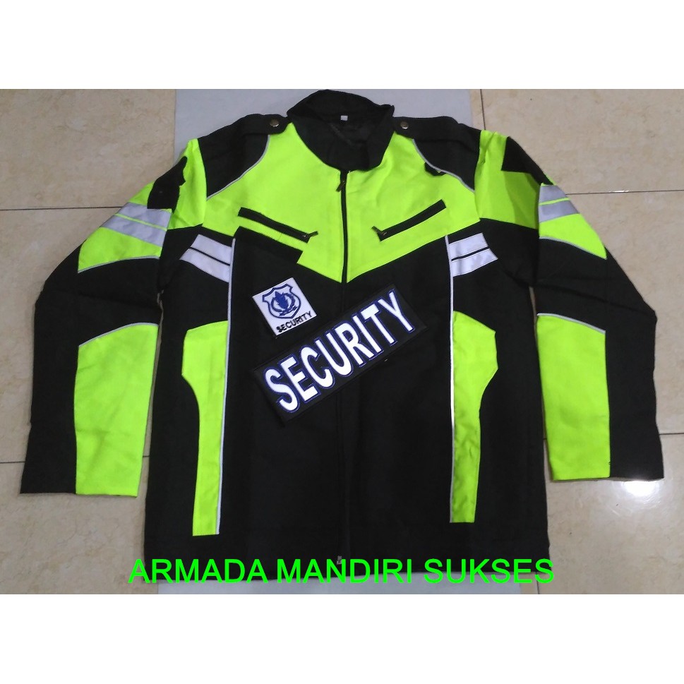 Jaket Velcro Security Taslan Kombinasi - Jaket Satpam Taslan Kombinasi