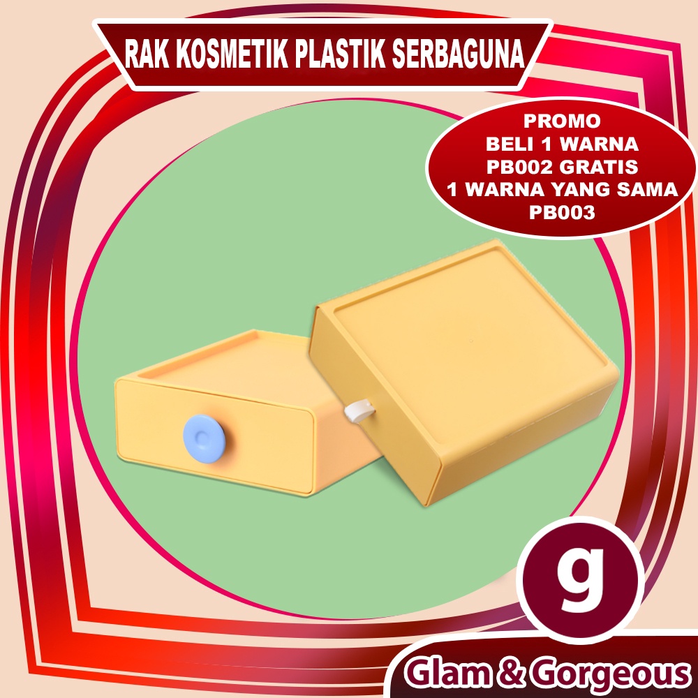 Rak Kosmetik Plastik Kamar Mandi Serbaguna Minimalis PB002