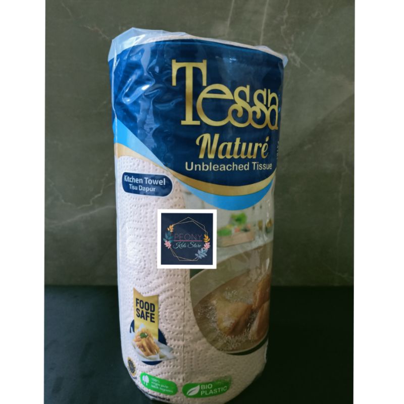 Tissue Dapur TESSA Nature Cokelat unbleached kitchen towel 1roll 100s 2ply / Tisu dapur tesa coklat 1 rol 2 roll