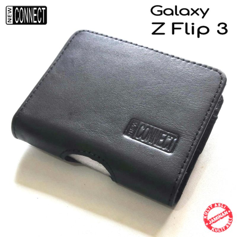 Samsung flip 3 - 4 pouch hitam