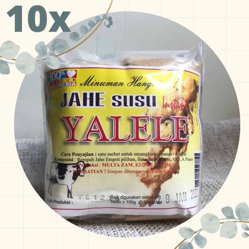 

10 x JAHE SUSU YALELE INSTAN SERBUK GUA ASLI ALAMI TANPA PENGAWET GROSIR TERMURAH KEDIRI