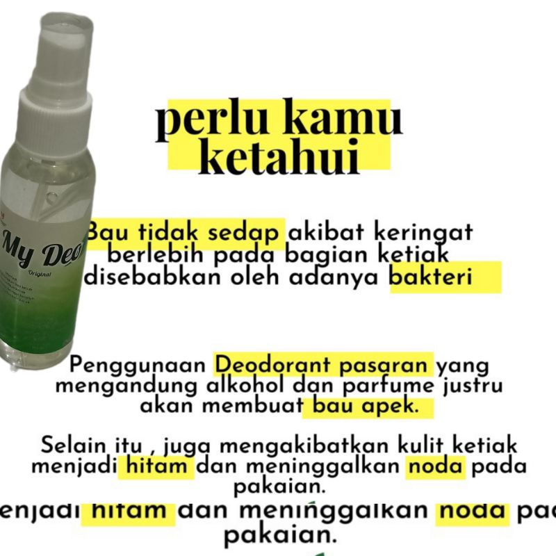 My Deo anti bau ketiak deo spry anti bau badan 100 ml