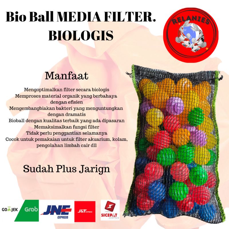 BIO BALL MEDIA FILTER BIOLOGIS-WARNA WARNI