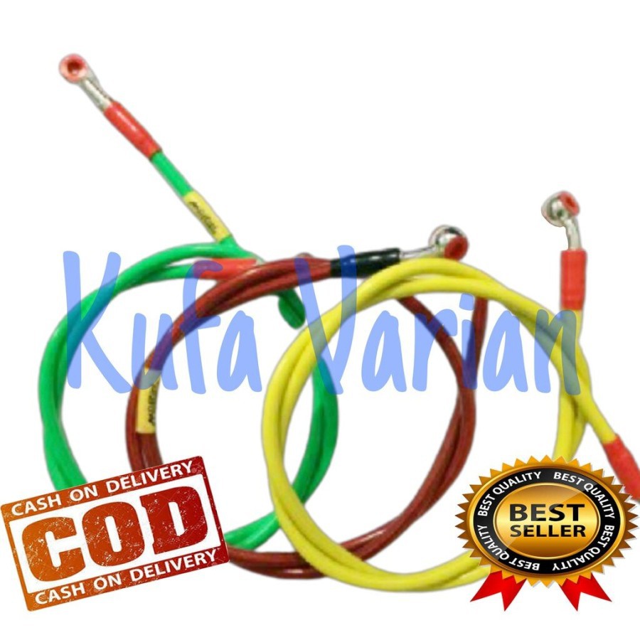 Kabel Selang REM depan Warna Depan Motor Ukuran 100 cm / 1 meter Import Berkualitas HONDA YAMAHA SUZUKI KAWASAKI vario beat mio supra kharisma revo vega jupiter satria fu mx m3 fino genio click dll