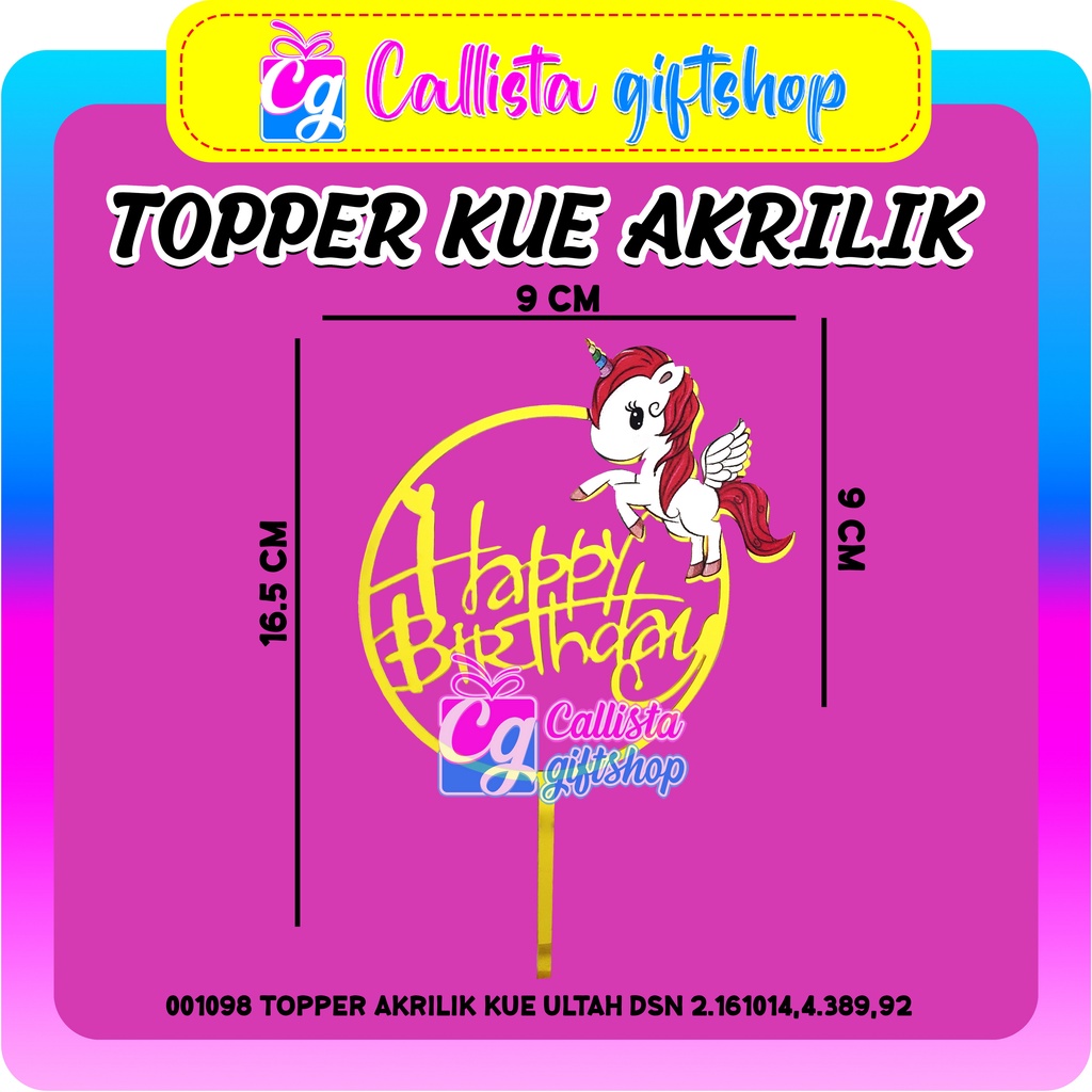 Jual Topper Kue Ulang Tahun Acrylic Topper Kue Ulang Tahun Akrilik Topper Kue Dewasa Topper Kue