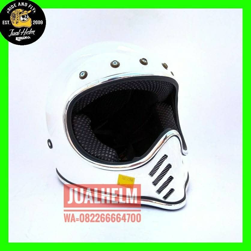 Helm Custom/Helm Simpson/Helm Moto3 White List Chrome