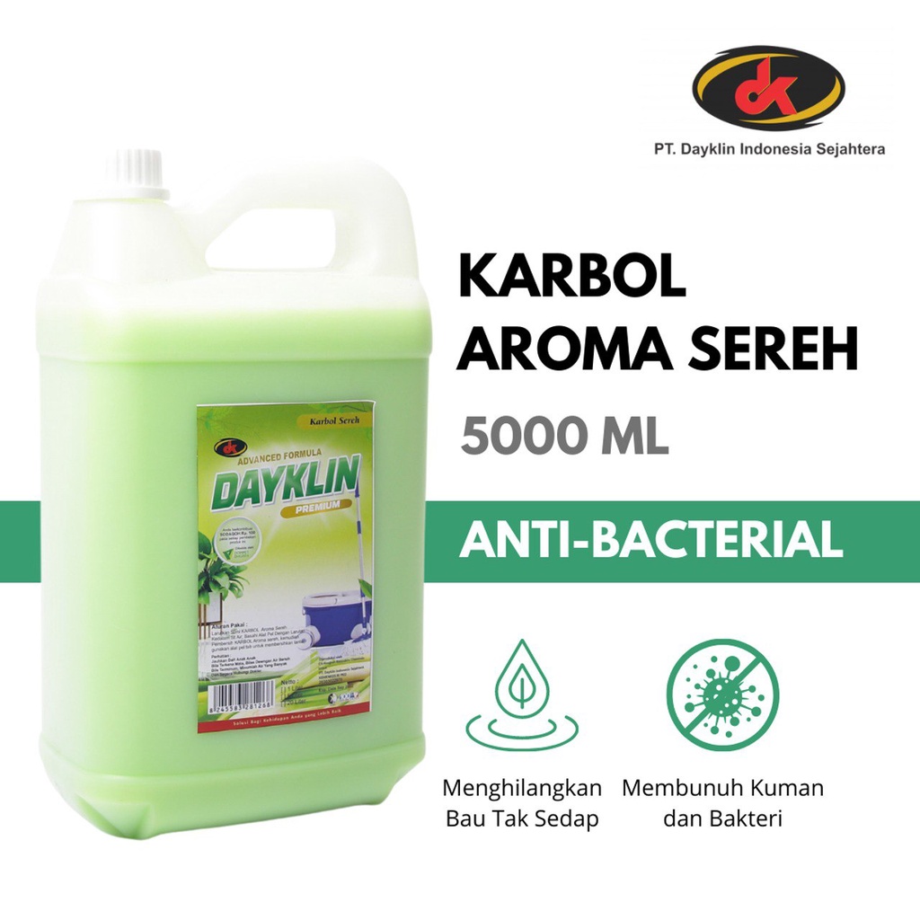 Jual Karbol Pembersih Lantai Aroma Sereh 5 Liter Shopee Indonesia