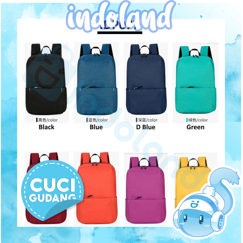 ☀ INDOLAND ☀ P077 Tas Ransel Backpack 10L Bag Urban Leisure Sports Chest Pack Bags COD