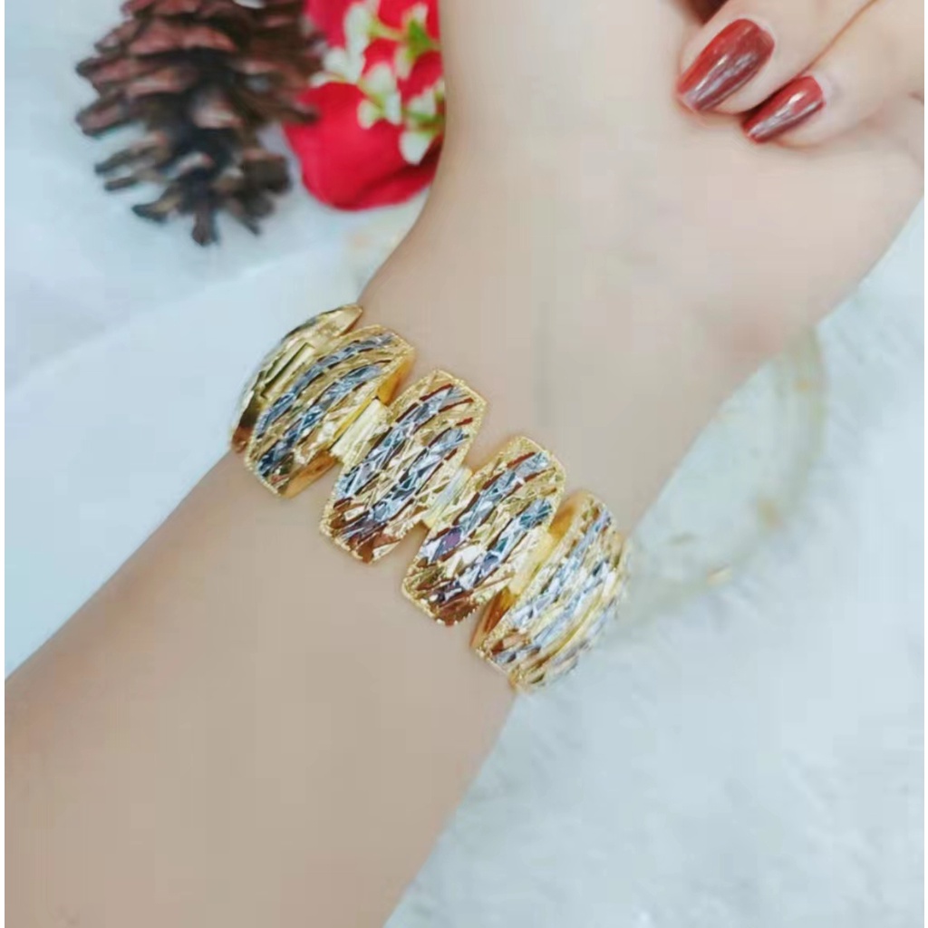 Gelang Xuping Lapis Emas 24K Perhiasan Fashion F48-50