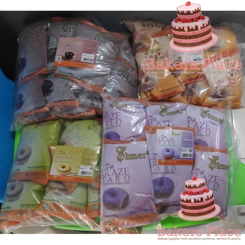GLAZE ELMER Aneka rasa Pouch 12 X 200gr Grosir  MURAH PROMO