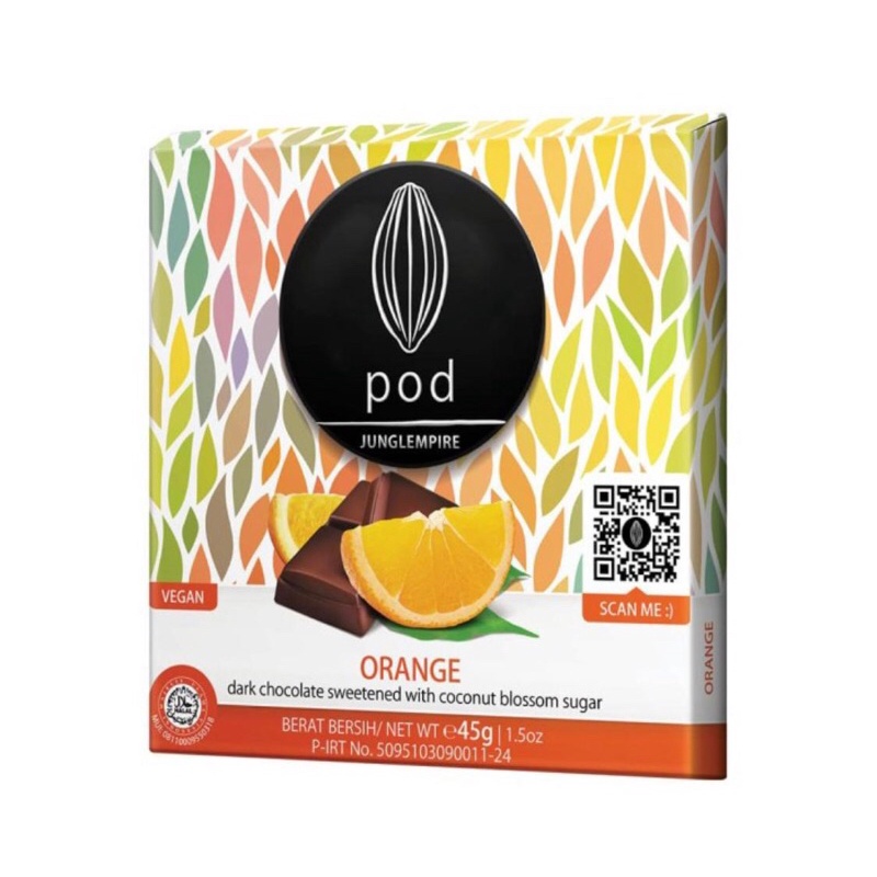 

podchocolate orange dark bali chocolate 45g