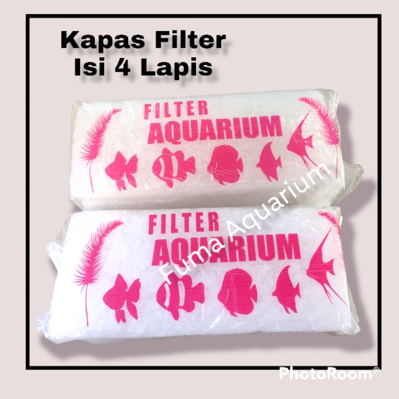 Kapas cahaya busa media filter aquarium isi 4 lapis padat dan tebal 25X10cm