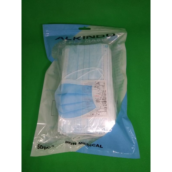 MASKER 3PLY HIJAB ALKINDO isi 50pcs