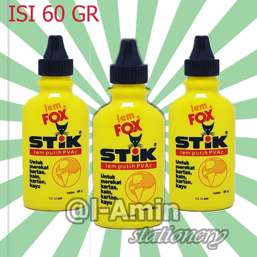 

Lem Fox 60gr / Lem Putih PVAc