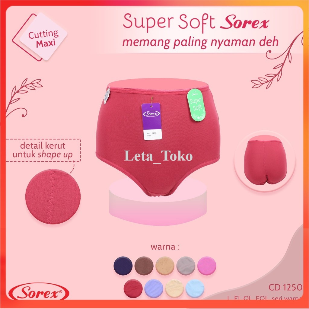 CD Sorex Maxi 1 Lusin Celana Dalam Wanita Sorex Lusinan Jumbo Dewasa Sexy Cewek 1250 Murah Leta_Toko