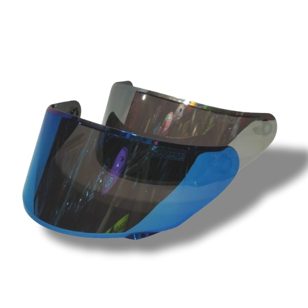 Kaca helm Flat NHK GP 1000 GP tech GP Pro non ring Dan LS2 Rockie || Kaca GP1000 Iridium silver blue