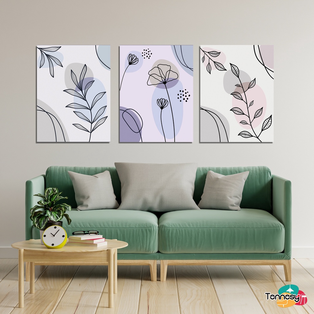 TENNESY HIASAN DINDING WALL DECOR ABSTRAK FLOWER 15x20CM PAJANGAN KAYU POSTER DEKORASI KAMAR RUMAH GAMBAR BUNGA FLOWER