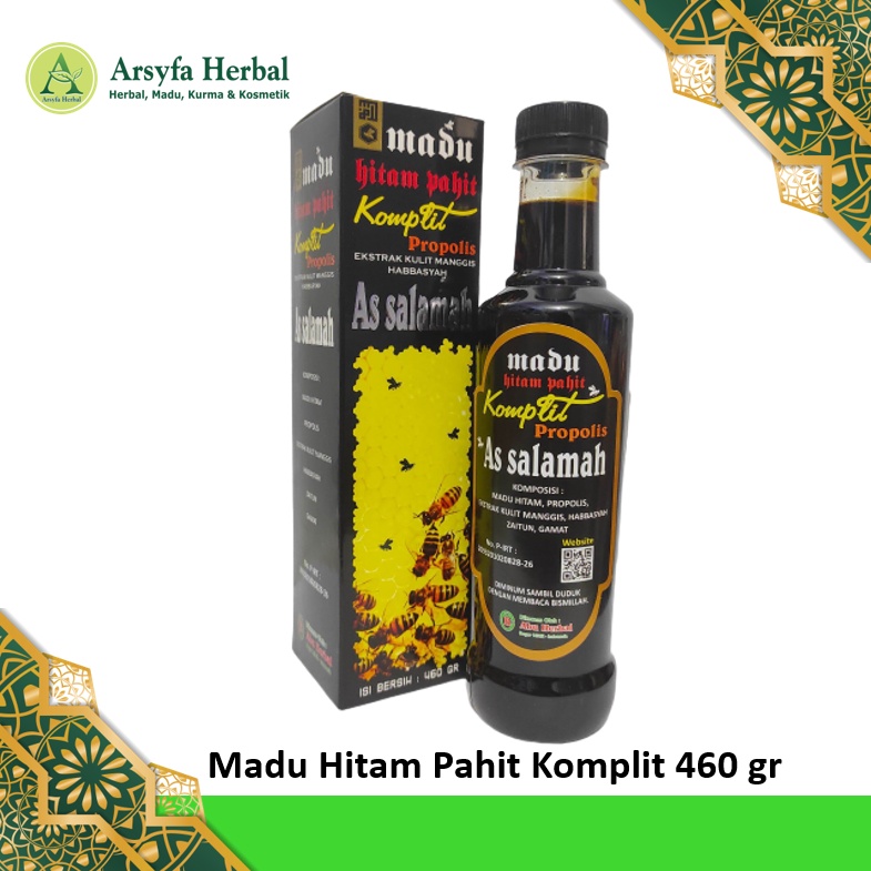

Madu Hitam Pahit Komplit As Salamah Plus Propolis & Ekstrak Kulit Manggis | Madu Pahit Assalamah