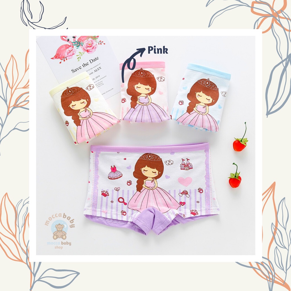 MBSS - XIAO TING CD PRINCESS CROWN celana dalam anak perempuan bahan katun halus 2-12 Tahun