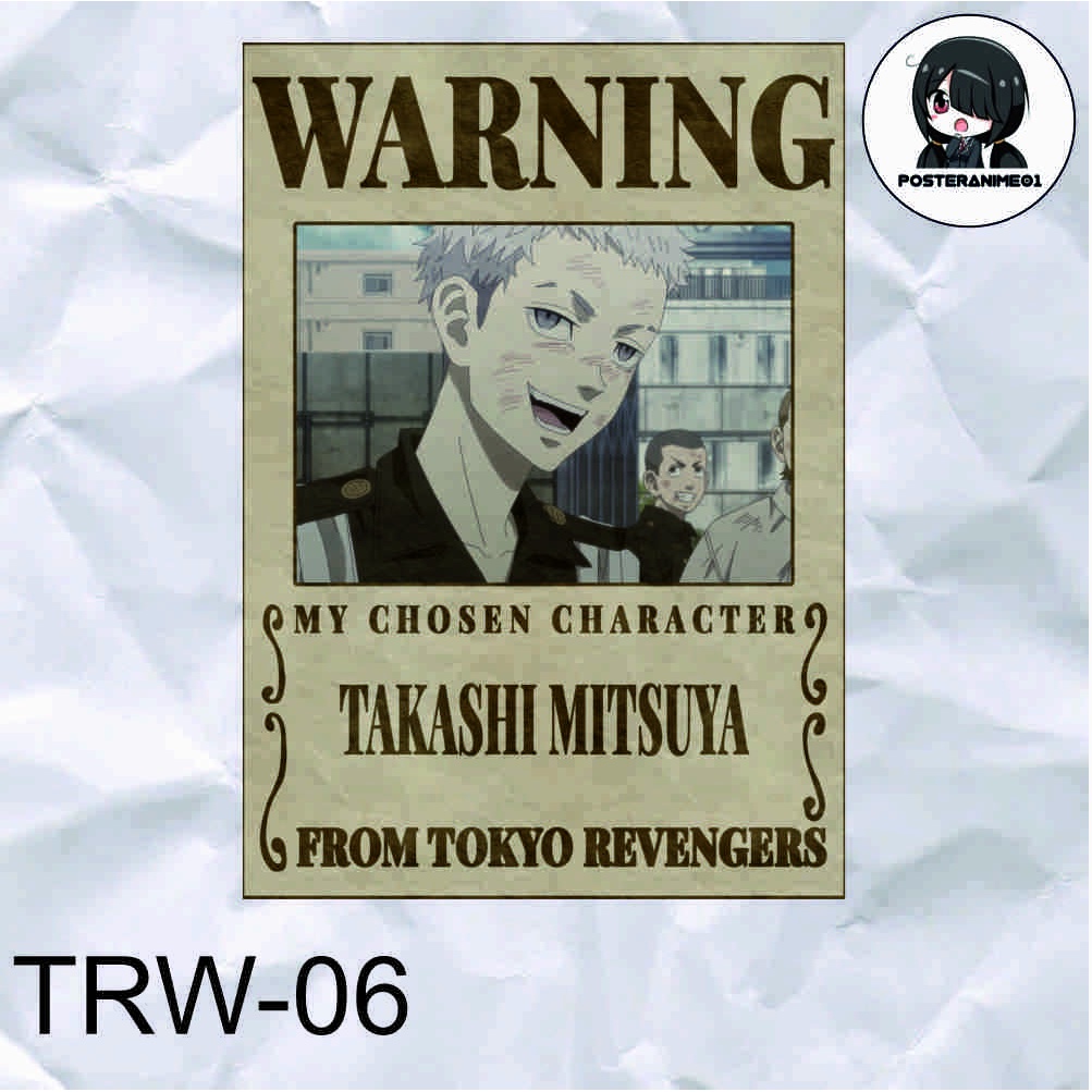Poster Anime Tokyo Revengers | Poster Anime Tokyo Revengers Warning Aesthetic | DRAKEN | MIKEY | TERLENGKAP-6.TAKASHI