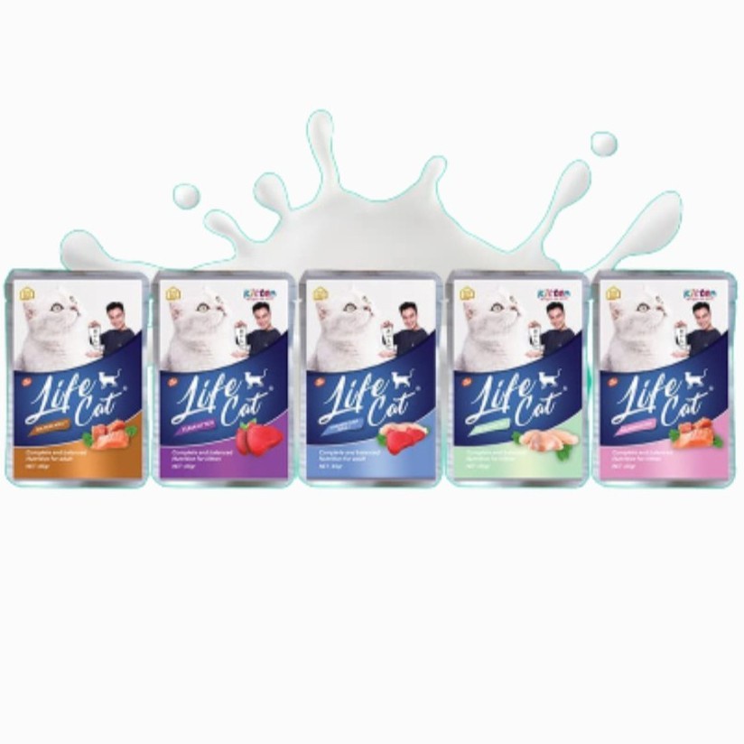 Life cat pouch 85gr - Makanan Kucing Lifecat wetfood 85gr