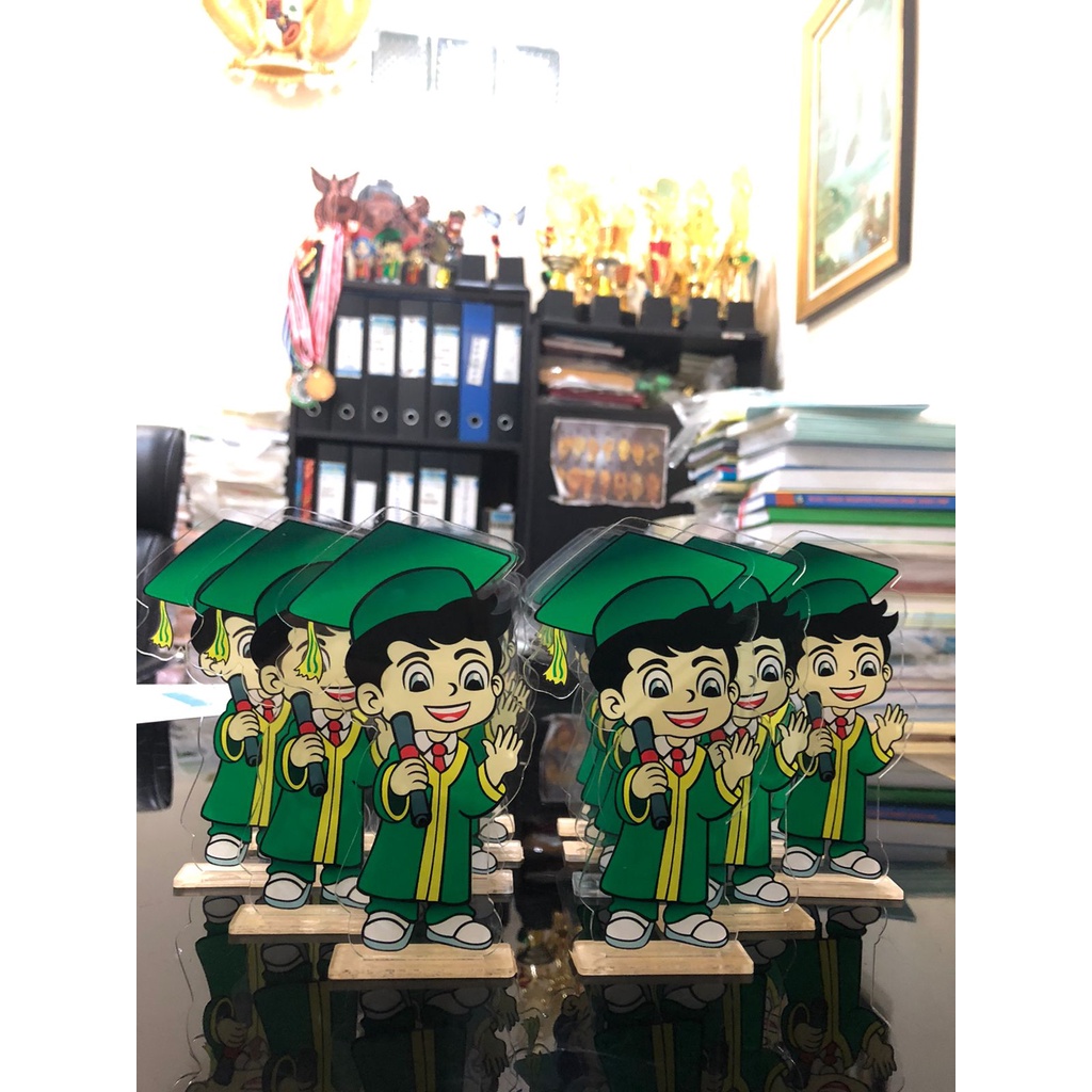 Trophy Wisuda Paud/Tk Gratis Nama + Foto
