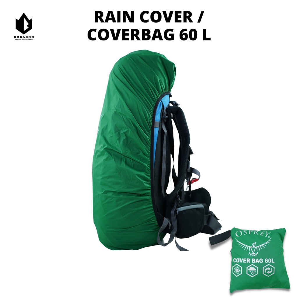 Bisa (COD) Cover Bag Waterproff 60 Liter (Bisa untuk 50-70 Liter) - Coverbag - Raincover - Rain Cover Bag