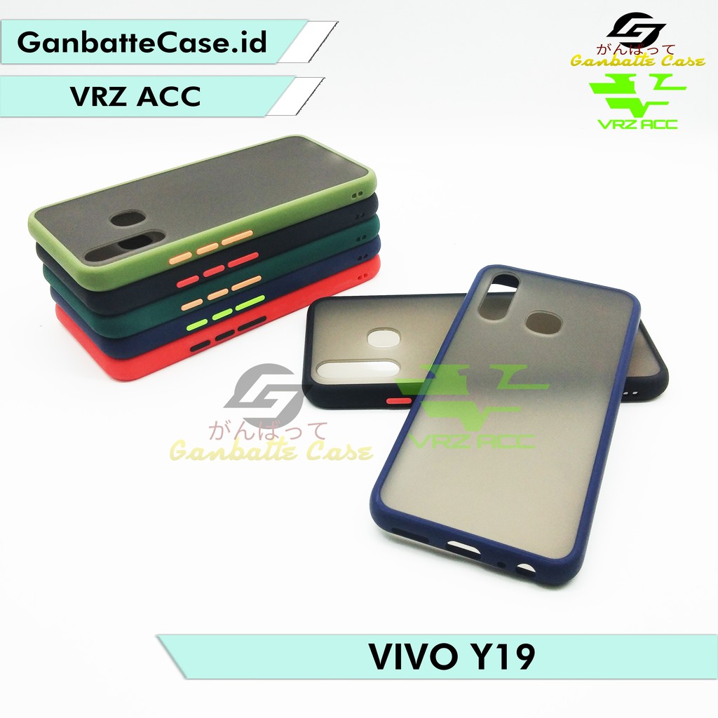 VIVO Y19 HARD SOFT MATTE CASE POLOS WARNA MACARON