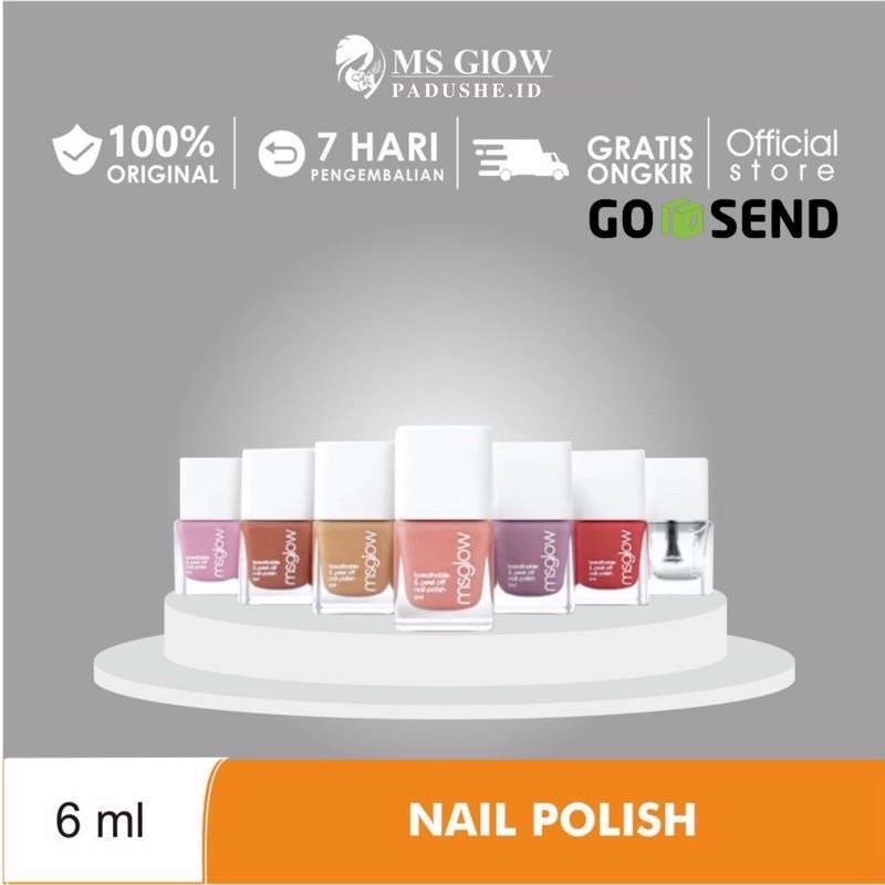 MS GLOW NAIL POLISH MS GLOW KUTEK HALAL
