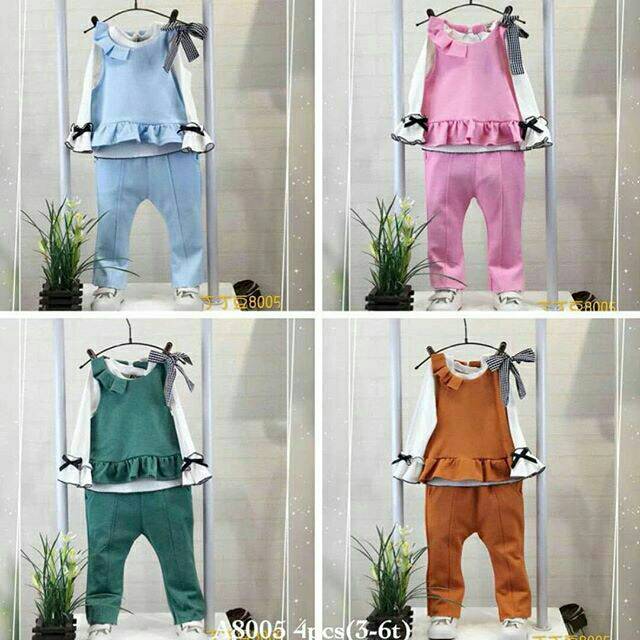 Setelan Blouse Rompi Celana Panjang Anak Perempuan / Set Baju Anak Perempuan