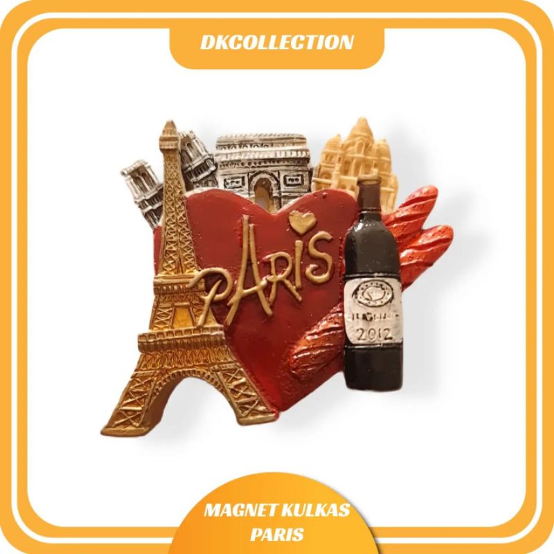 Magnet kulkas paris souvenir tempelan kulkas paris resin magnet paris