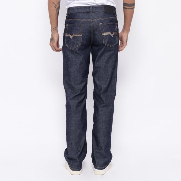 New Product Edwin Celana Jeans Edw-11-Raw Regular Fit Pria Panjang Biru Tua Jeans - Biru, 33 Free