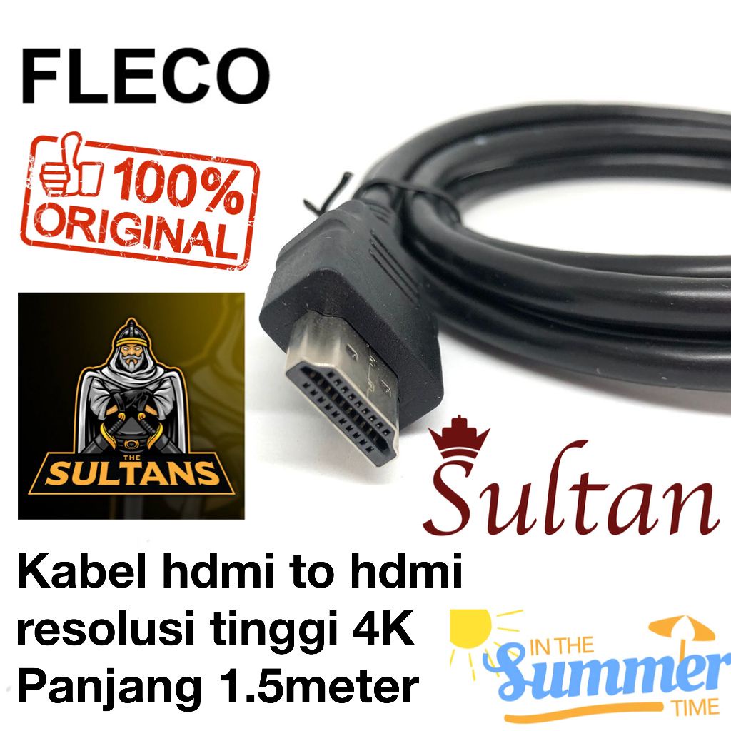 GROSIR FLECO Kabel HDMI to HDMI Male to Male 1.5meter 3Meter dan 5Meter Kabel AUDIO DAN VIDEO HDMI Komputer HDMI Panjang 1,5 Meter