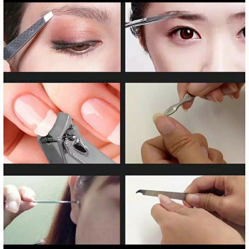 mani pedi stainless manicure 7in1 multifungsi