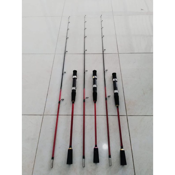 Pancing Laut & Joran Laut Jigging Redbass 165 & 180 PE 1-2 Max 10kg Fiber Solid - Joran Laut Murah