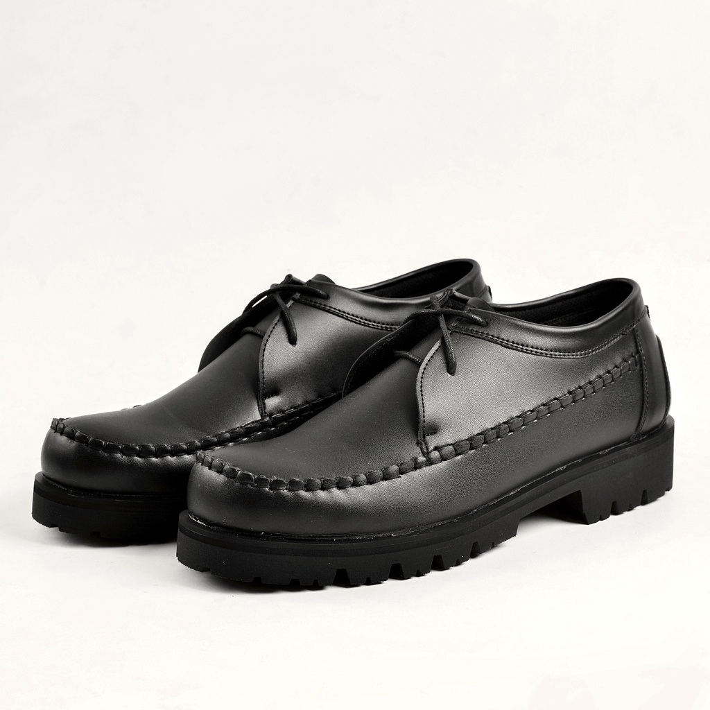 Debonaire - 012 Black | Sepatu Casual Formal Pantopel Chunky Ori Sporty Pria Cowok Footwear | NVR Navara FORIND