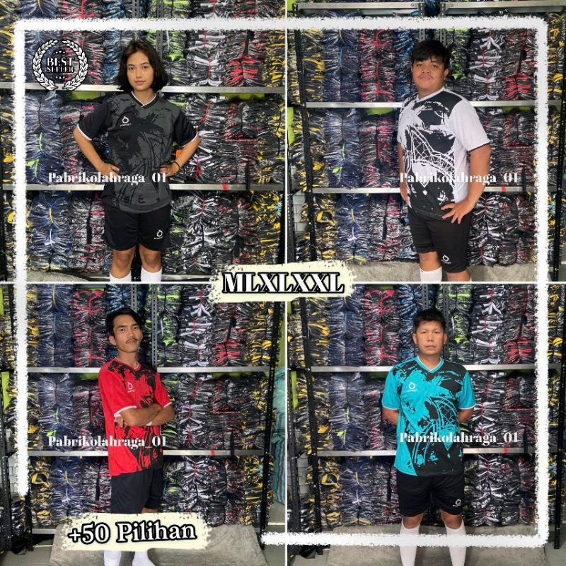 1 Set Baju Bola Futsal Pria Wanita Motif Printing Ortus