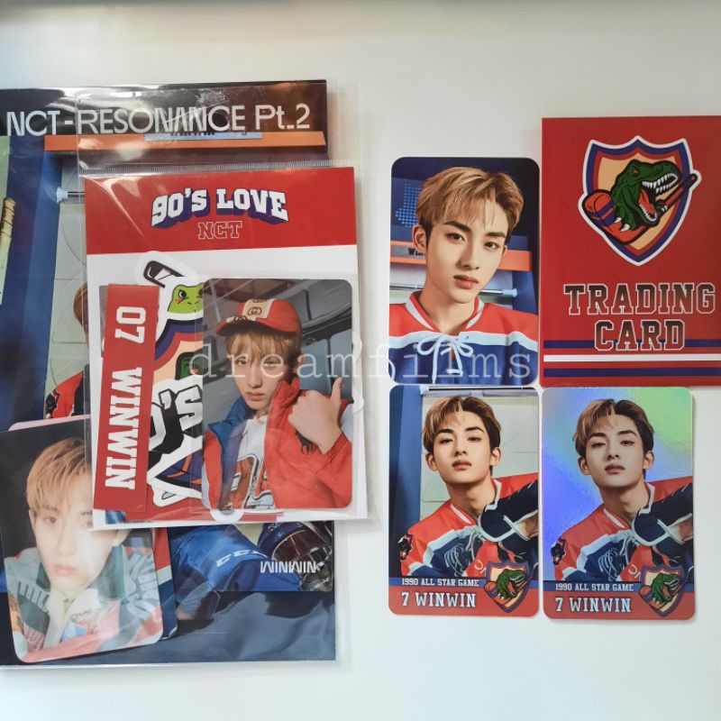 winwin 90s love resonance pt 2 lenti standee luggage sticker keyring trading card cashbee