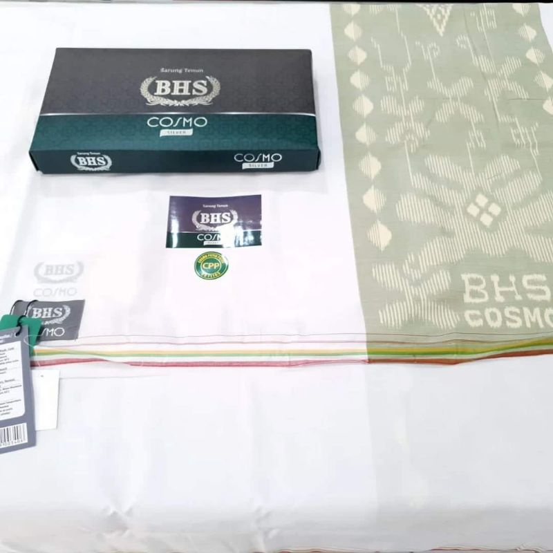 SARUNG BHS COSMO CPP (COSMO PUTIH POLOS) SILVER