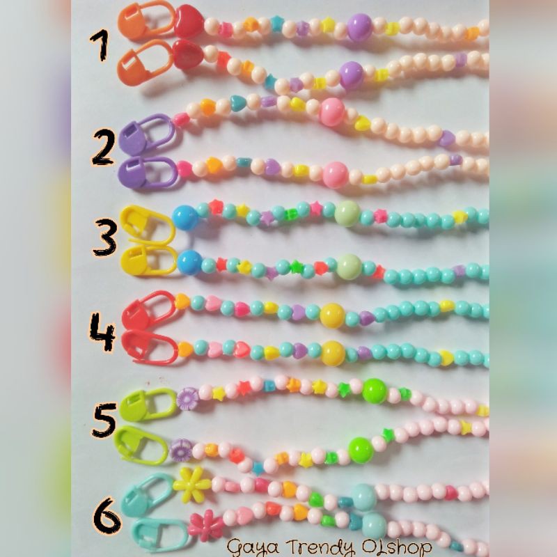 Kalung Masker Anak Motif / Strap Mask Kids / Colourful cewek / cowok