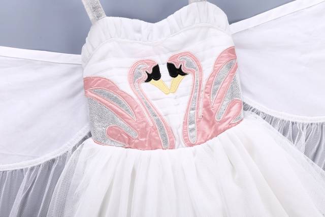 GA2673 PREMIUM SWAN DRESS GAUN PESTA ULANG TAHUN ANAK ANGSA IMPORT KOREA LUCU PUTIH