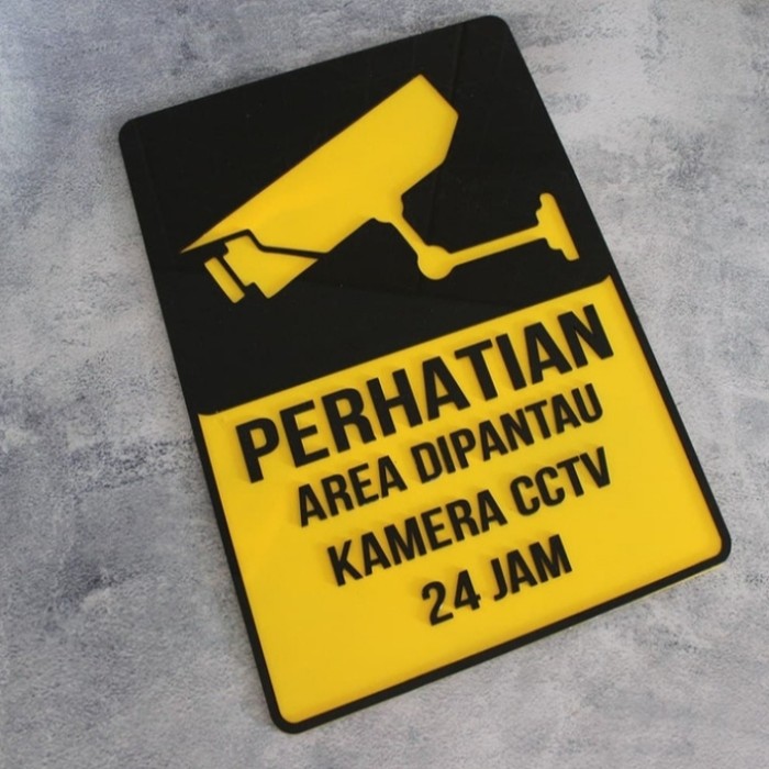 

Sign Acrylik Timbul CCTV 24 JAM - Stiker Cuting Elegan