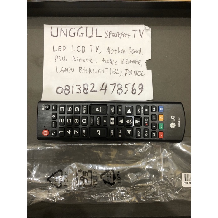 Remote TV LG UNIVERSAL ORI - Remote LG Original - Remot TV ORIGINAL