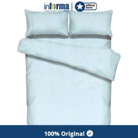 Informa - Set Sprei - Sheet Set Microfiber Emboss (D) Blue