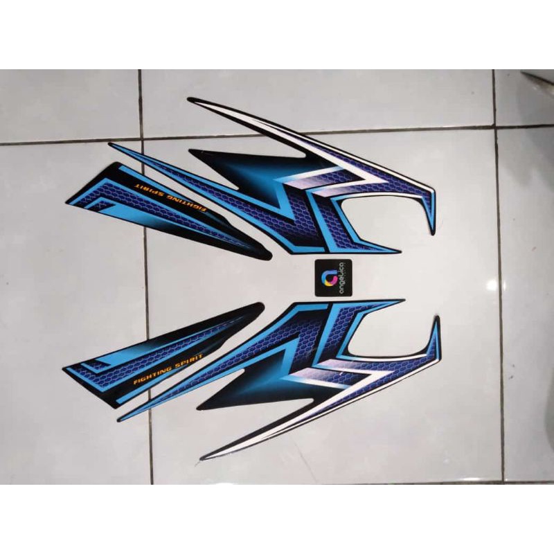 sticker RX king 2004 biru/striping RX king 2004biru
