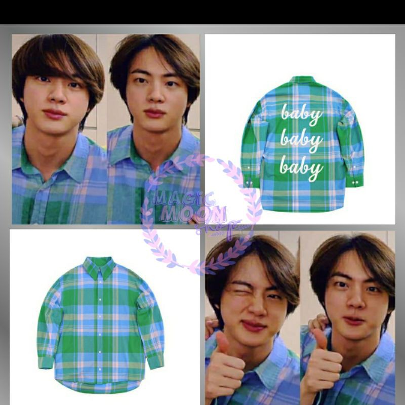 BTS JIN OUTFIT (READY 1PCS SZ S)BABY...BABY...BABY SHIRT 100%OFFICIAL