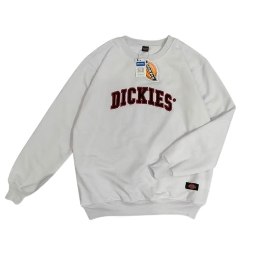 Sweater Pria/Sweatshirt Dickies Crewneck Putih Full/Sweater Pria Wanita Terbaru/Sweater Diskies/Cod