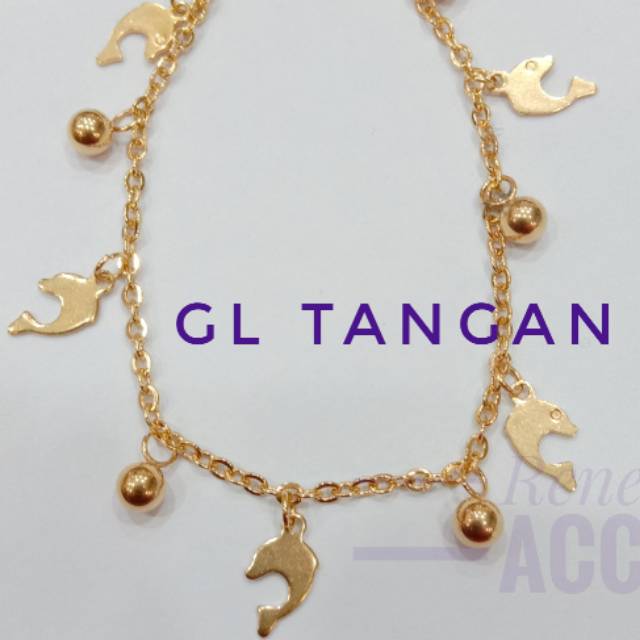 Gelang Titanium wanita pjg 18cm anti karat