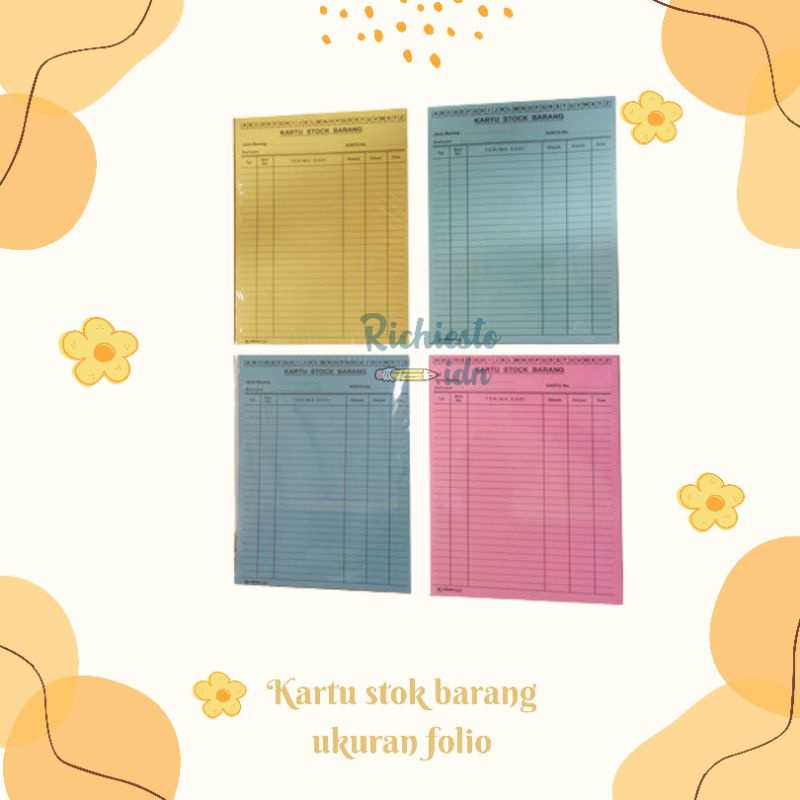 

Kartu Stock Barang Besar-Catatan Stock Gudang